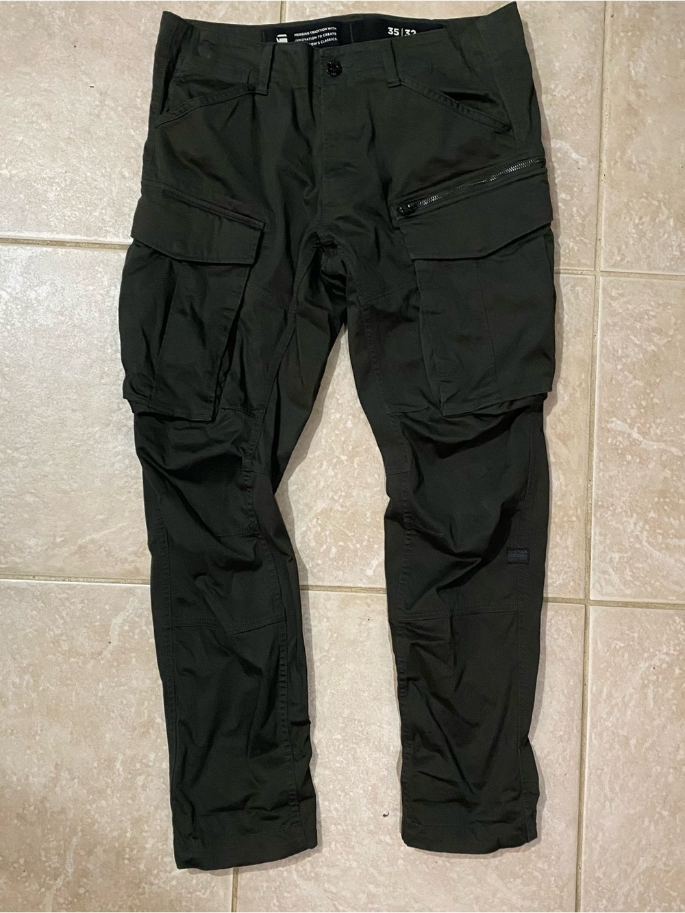 NWOT G-Star Rovic Zip Up 3D tapered cargo pants